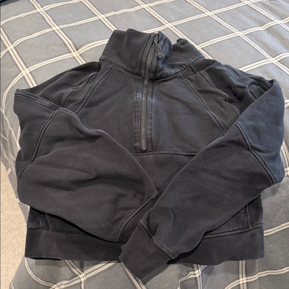 Lululemon scuba Black Quarter-Zip Pullover Sweatshirt